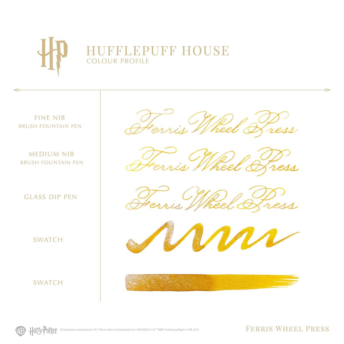 Warner Bros. | Harry Potter | Carousel Pen and Ink Set | Hufflepuff House